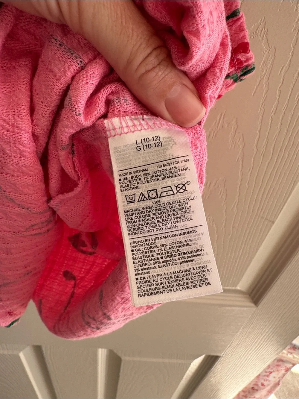 Old Navy Pink Cherry Smocked Tank Top